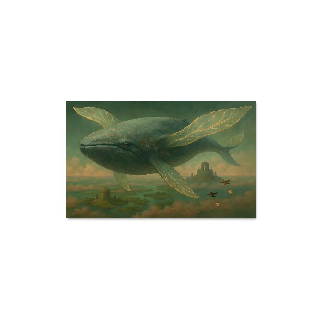 The Verdigris Dreamwhale abstract paintings frame