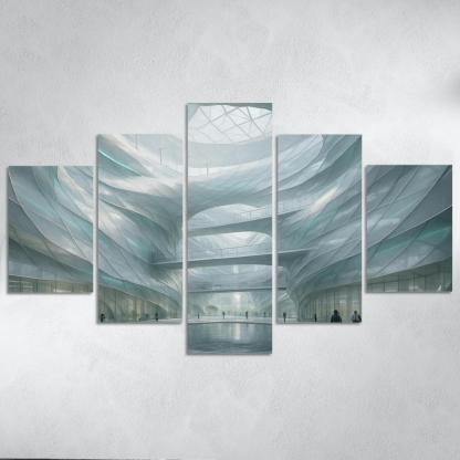 Kinetic Wind Veil Atrium decor