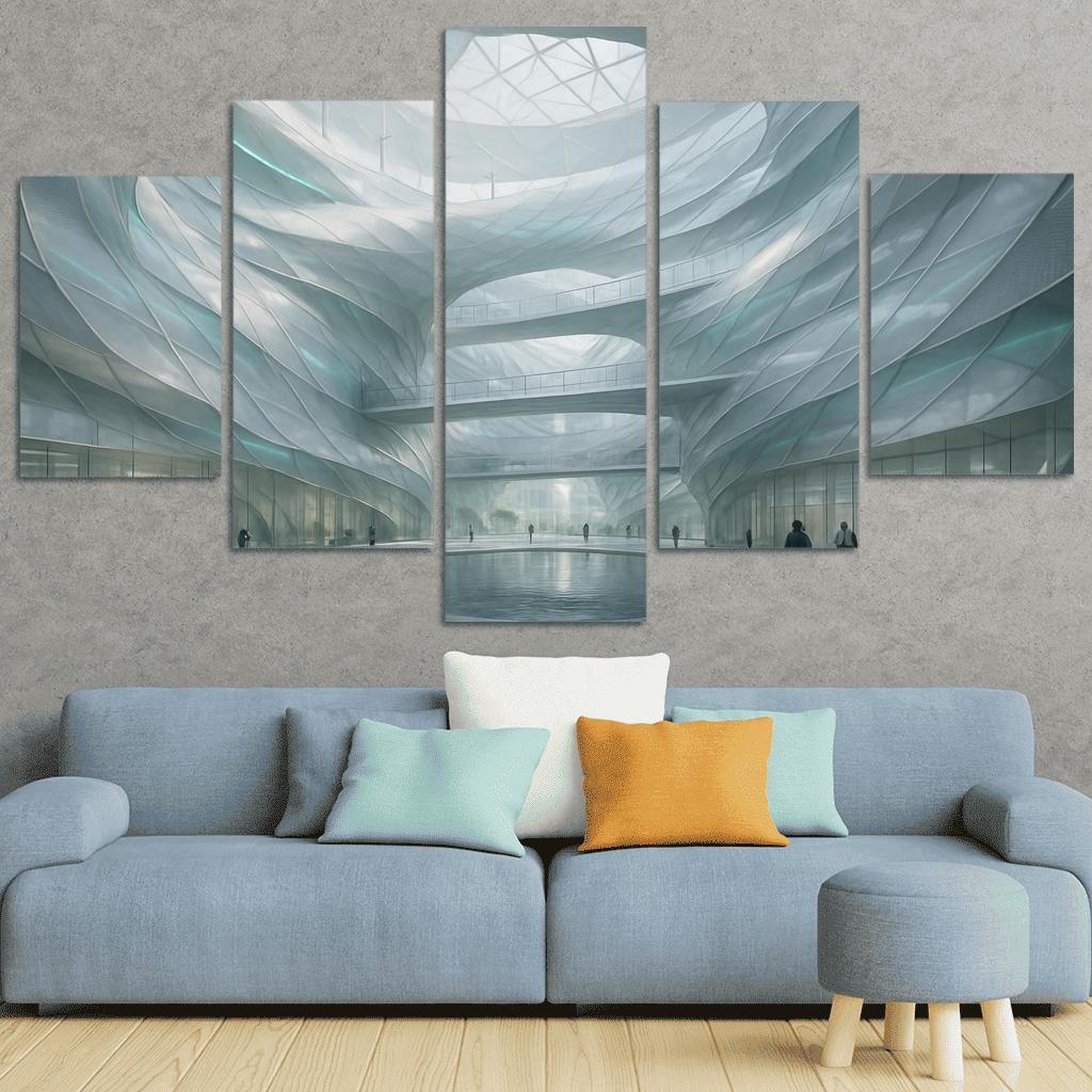 Kinetic Wind Veil Atrium decor