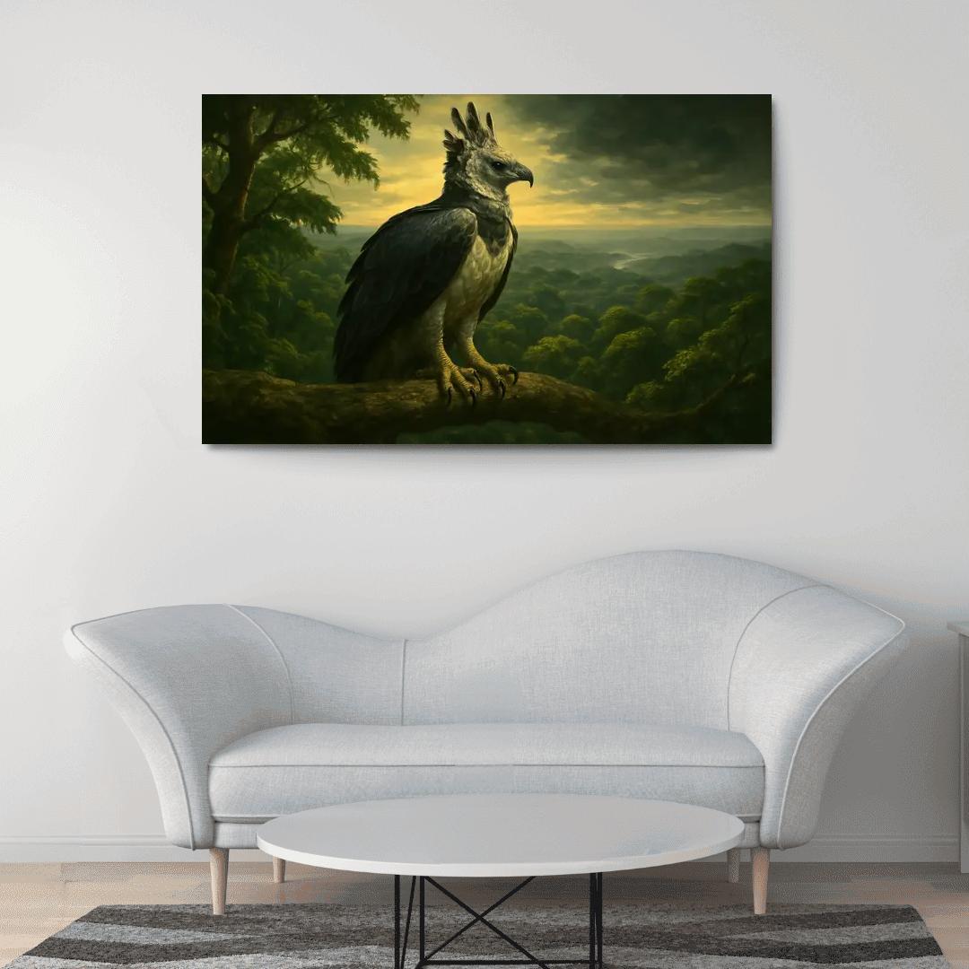 The Regal Harpy Eagle Above The Amazon Canopy oil paintings frame