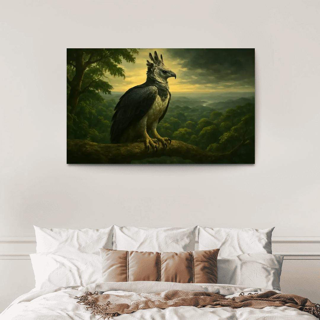 The Regal Harpy Eagle Above The Amazon Canopy oil paintings frame