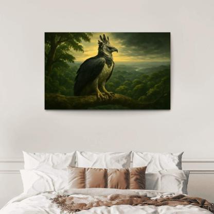 The Regal Harpy Eagle Above The Amazon Canopy oil paintings frame