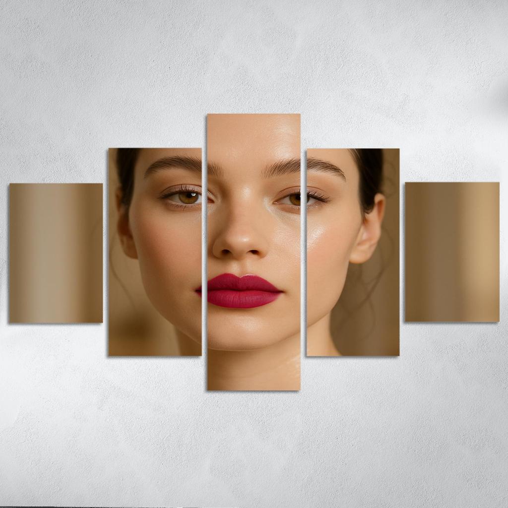 Glass Skin Velvet Lips Contrast Look framed paintings