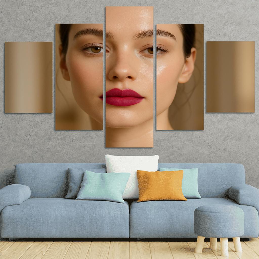 Glass Skin Velvet Lips Contrast Look framed paintings