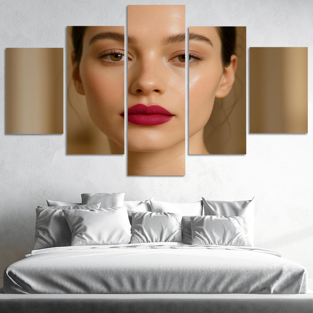 Glass Skin Velvet Lips Contrast Look framed paintings