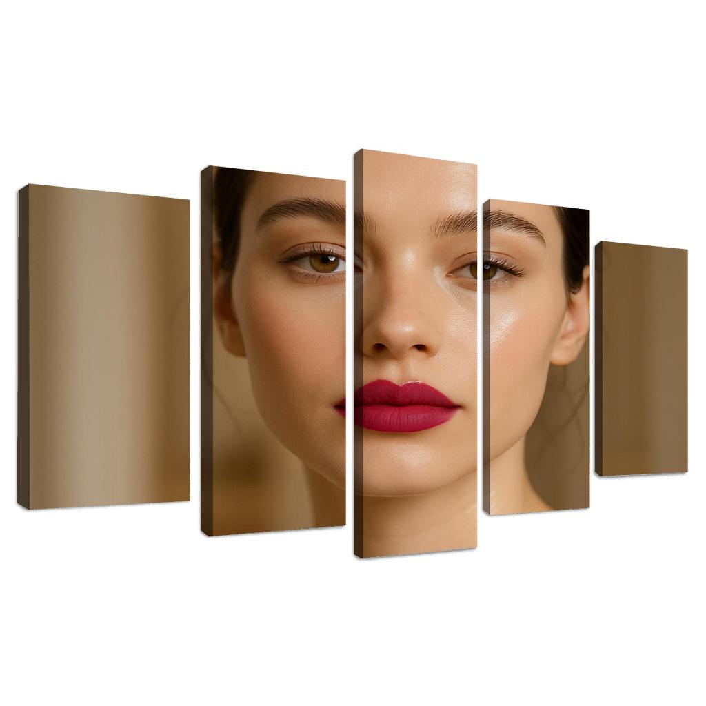 Glass Skin Velvet Lips Contrast Look framed paintings