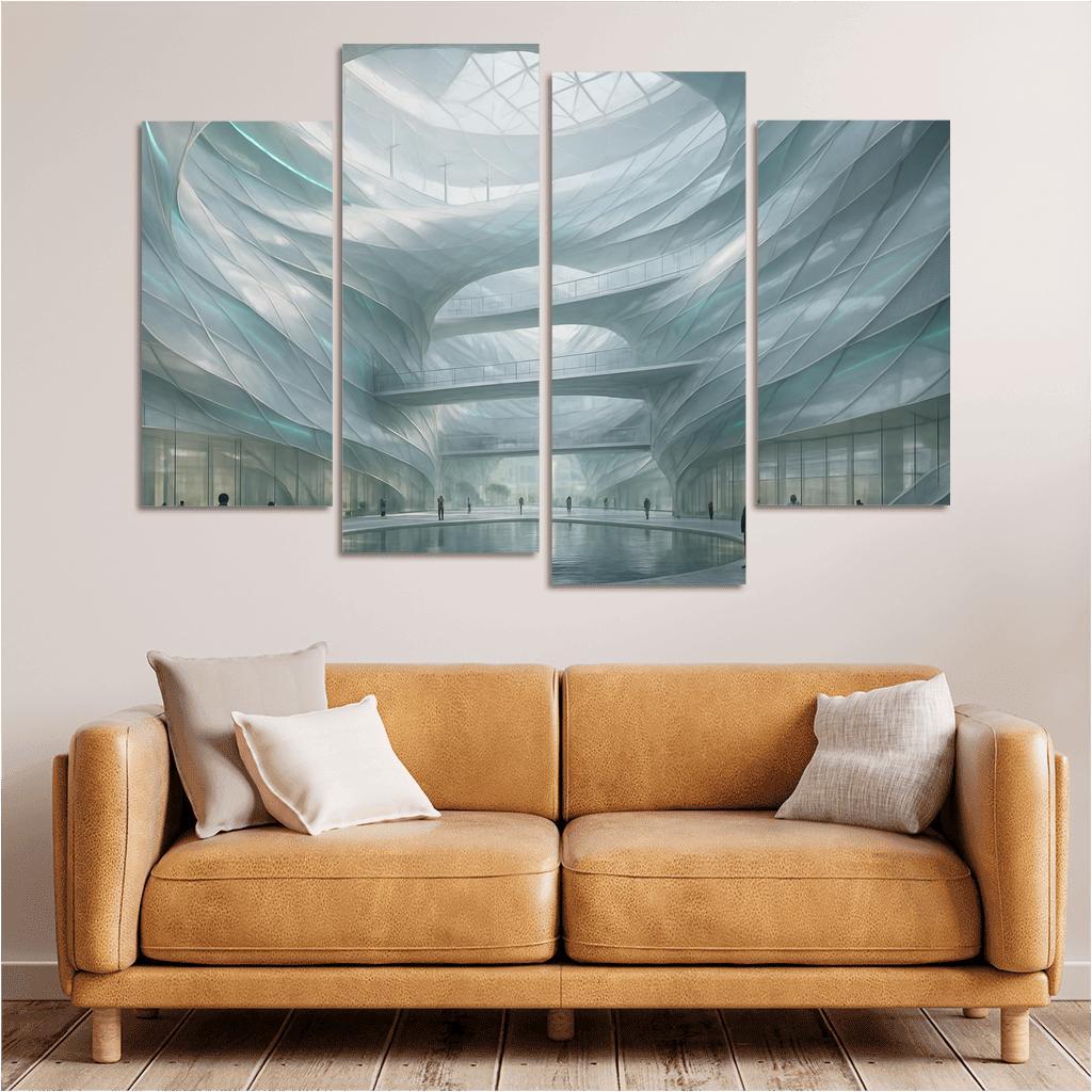 Kinetic Wind Veil Atrium decor