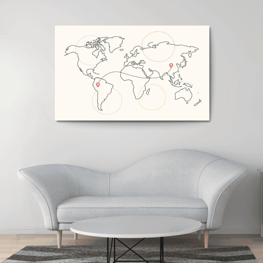 Passport Stamps Of The Sky Sea abstract paintings frame