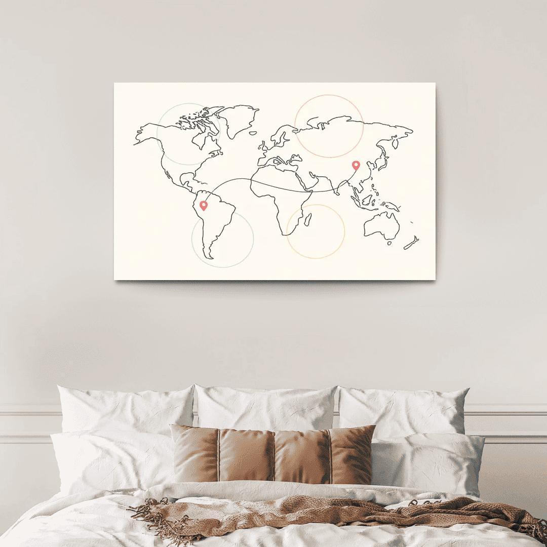 Passport Stamps Of The Sky Sea abstract paintings frame