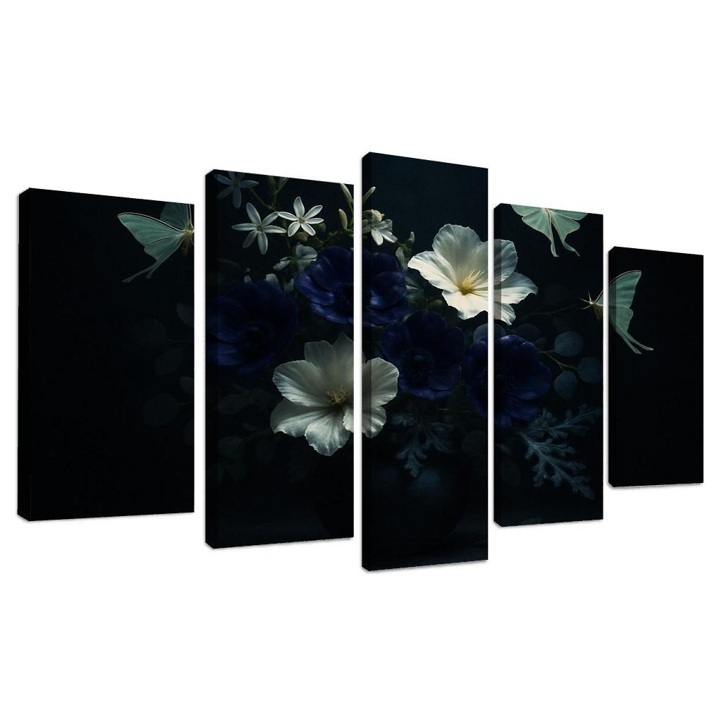 Nocturne Botanicals Moonlit Moths And Night Blooms abstract paintings frame