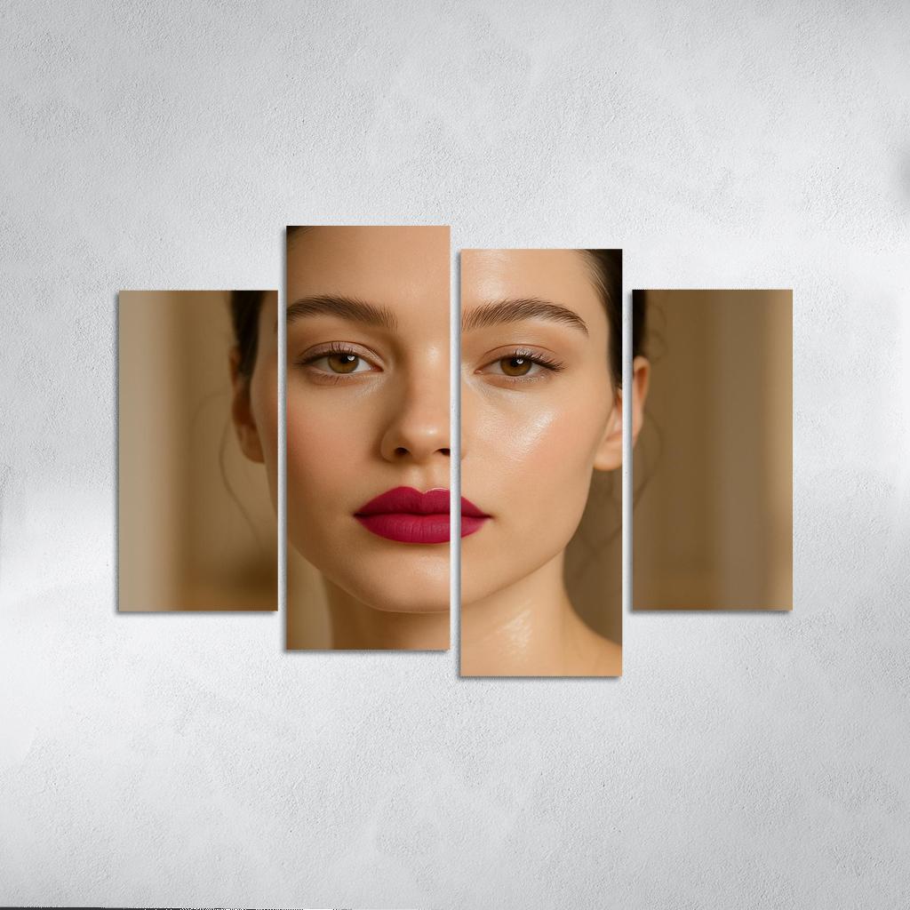 Glass Skin Velvet Lips Contrast Look framed paintings