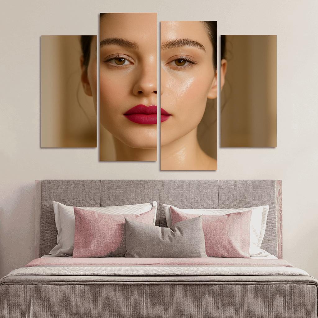 Glass Skin Velvet Lips Contrast Look framed paintings