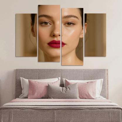 Glass Skin Velvet Lips Contrast Look framed paintings
