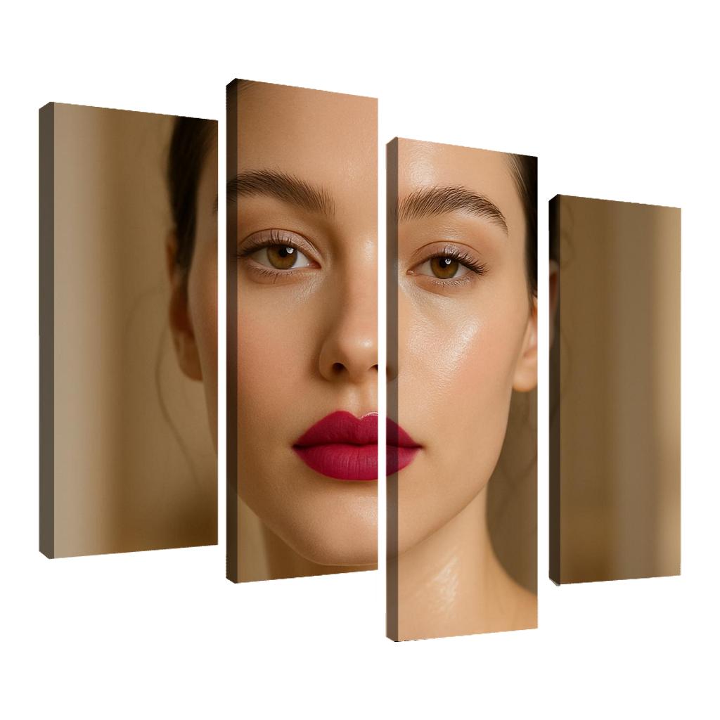 Glass Skin Velvet Lips Contrast Look framed paintings