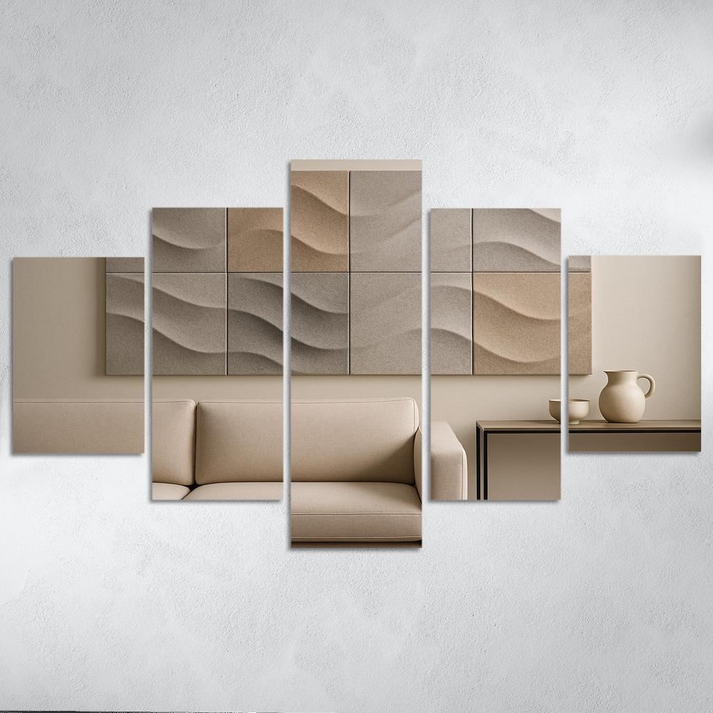Sculptural Acoustic Felt Wall Panels In Soft Relief framed paintings