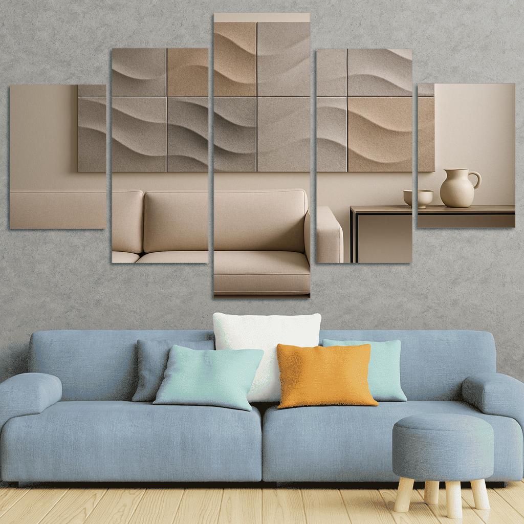 Sculptural Acoustic Felt Wall Panels In Soft Relief framed paintings