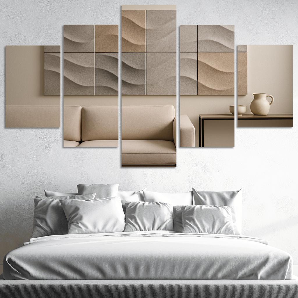 Sculptural Acoustic Felt Wall Panels In Soft Relief framed paintings