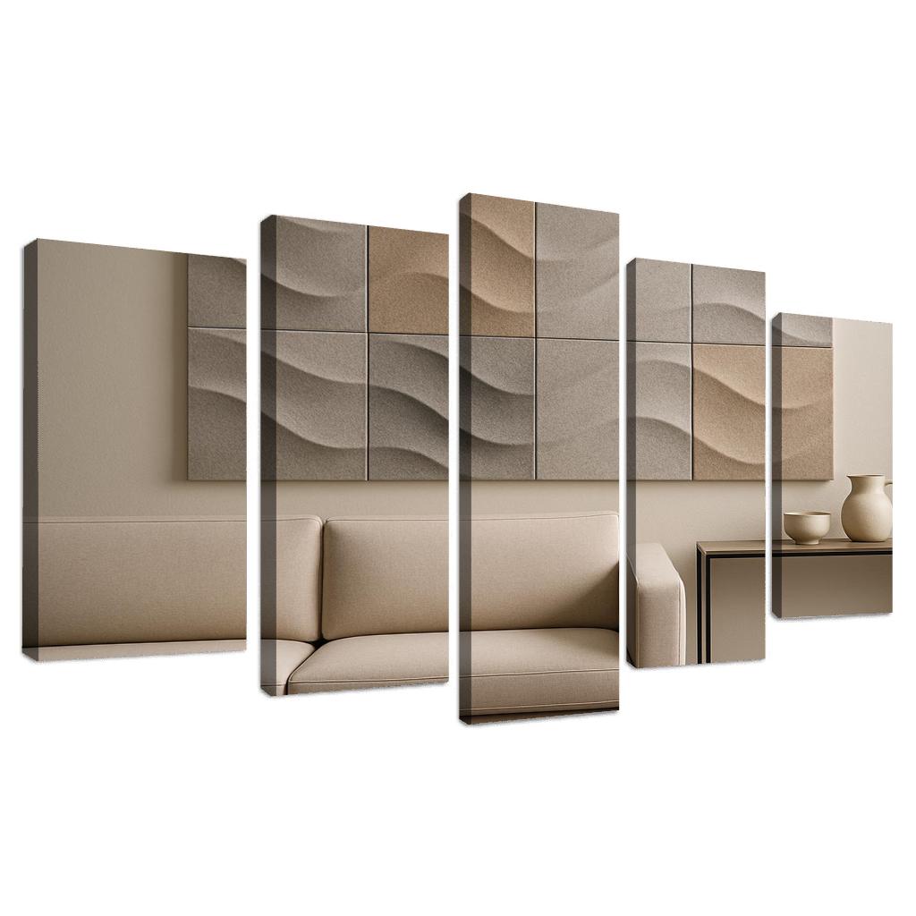 Sculptural Acoustic Felt Wall Panels In Soft Relief framed paintings