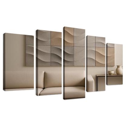 Sculptural Acoustic Felt Wall Panels In Soft Relief framed paintings