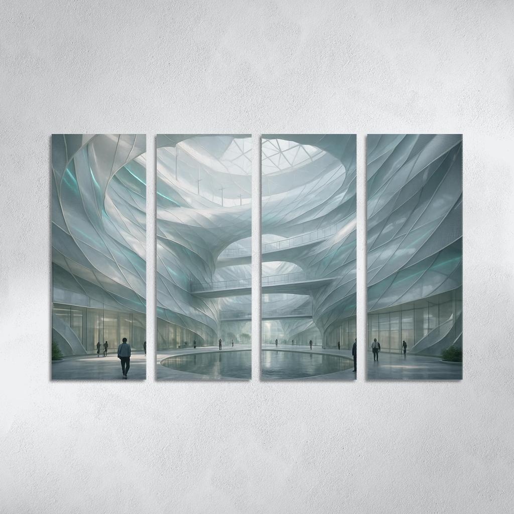 Kinetic Wind Veil Atrium decor