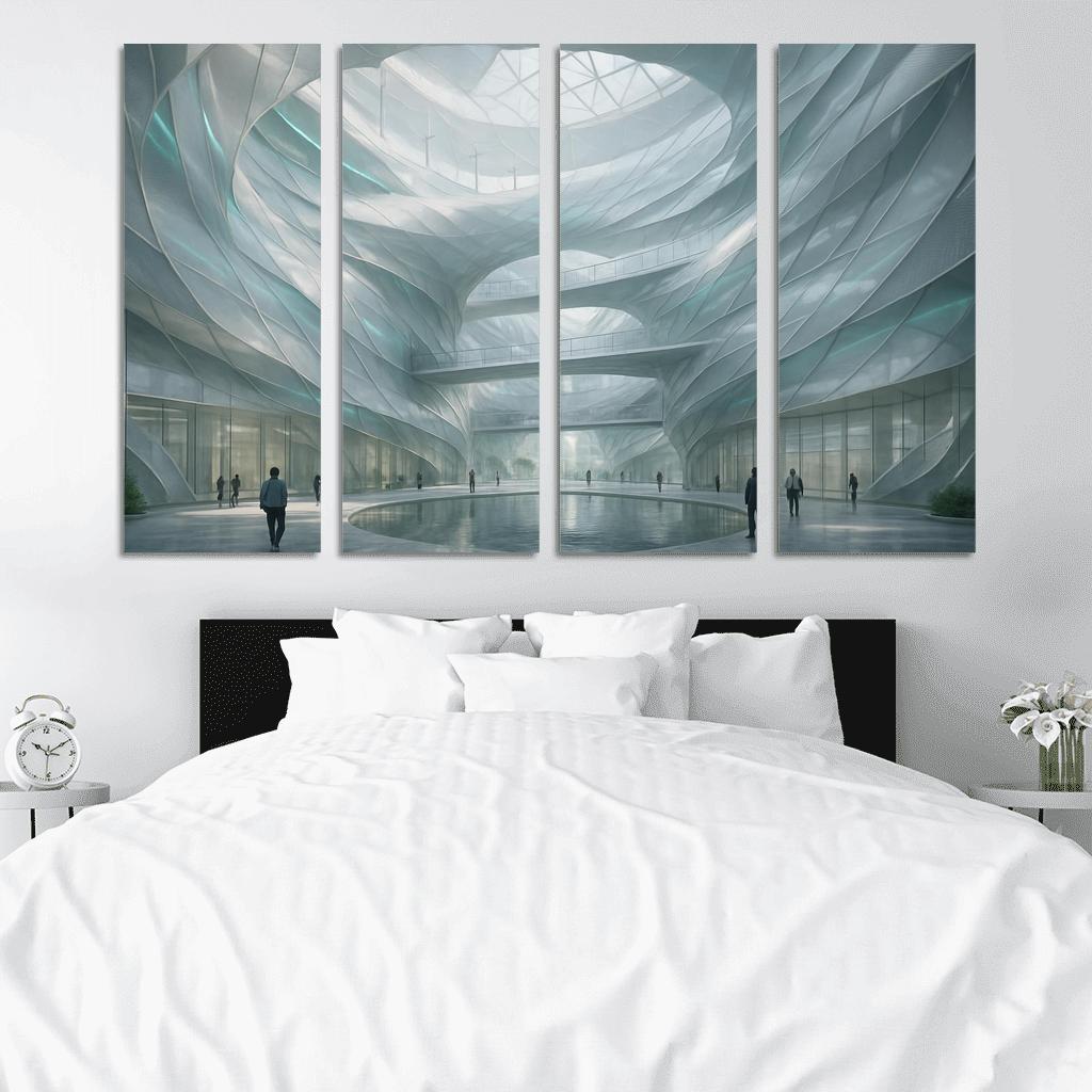 Kinetic Wind Veil Atrium decor