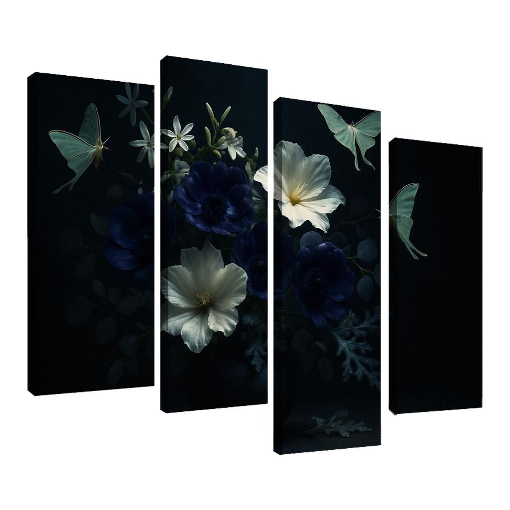 Nocturne Botanicals Moonlit Moths And Night Blooms abstract paintings frame