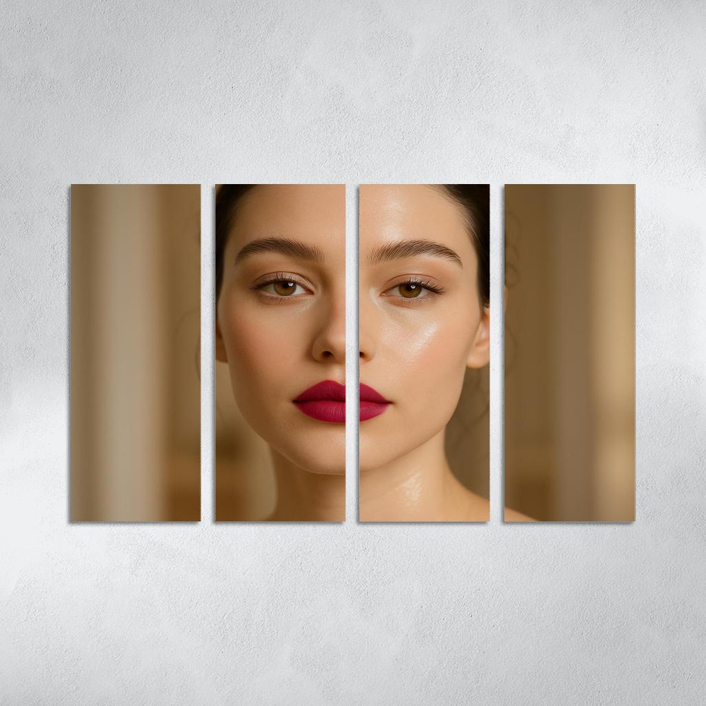 Glass Skin Velvet Lips Contrast Look framed paintings