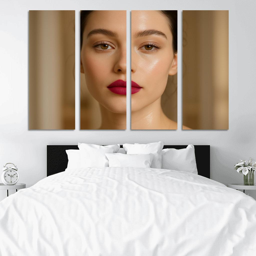 Glass Skin Velvet Lips Contrast Look framed paintings