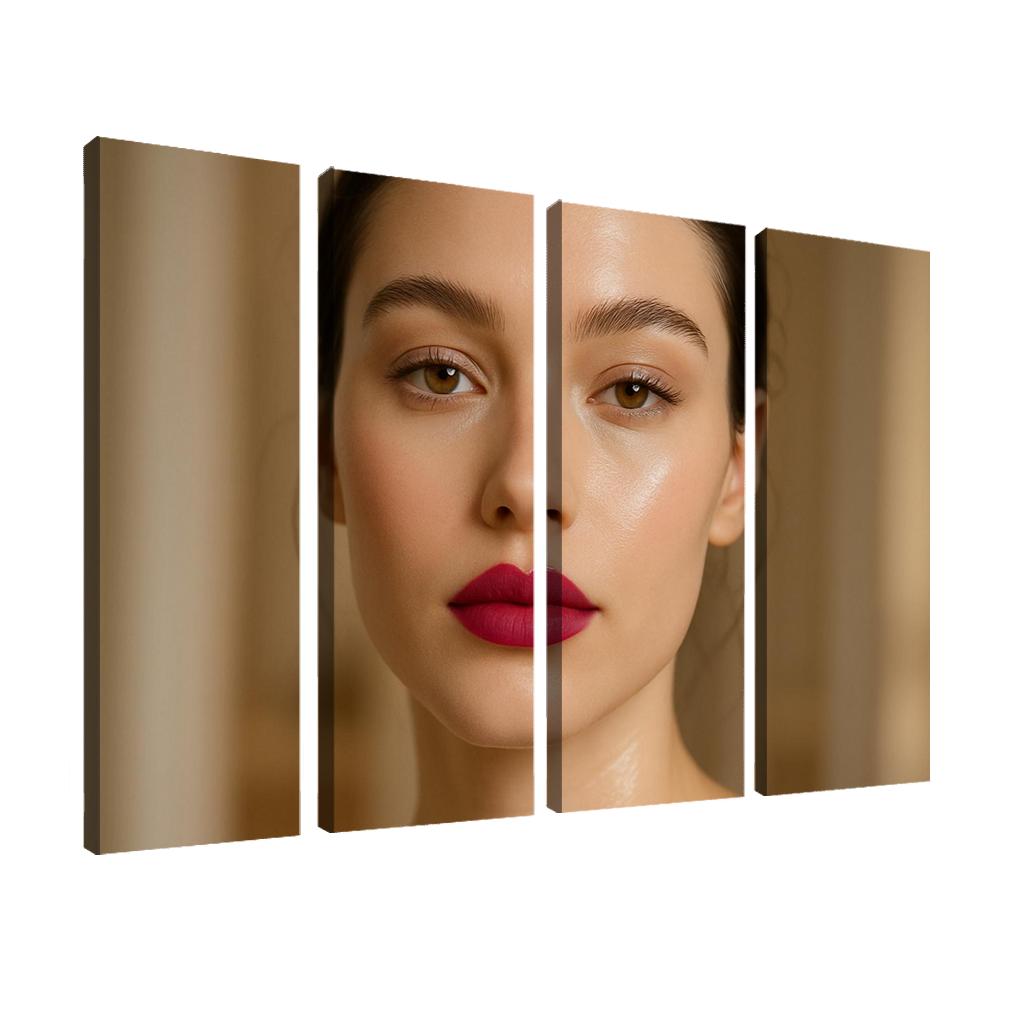 Glass Skin Velvet Lips Contrast Look framed paintings