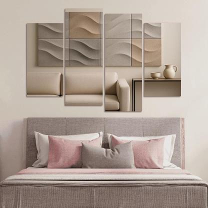 Sculptural Acoustic Felt Wall Panels In Soft Relief framed paintings
