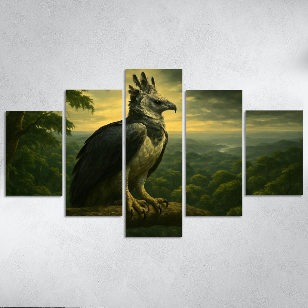 The Regal Harpy Eagle Above The Amazon Canopy oil paintings frame