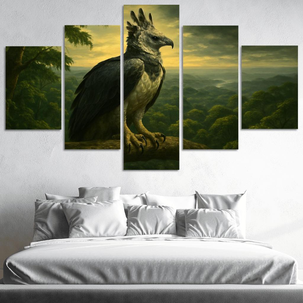 The Regal Harpy Eagle Above The Amazon Canopy oil paintings frame