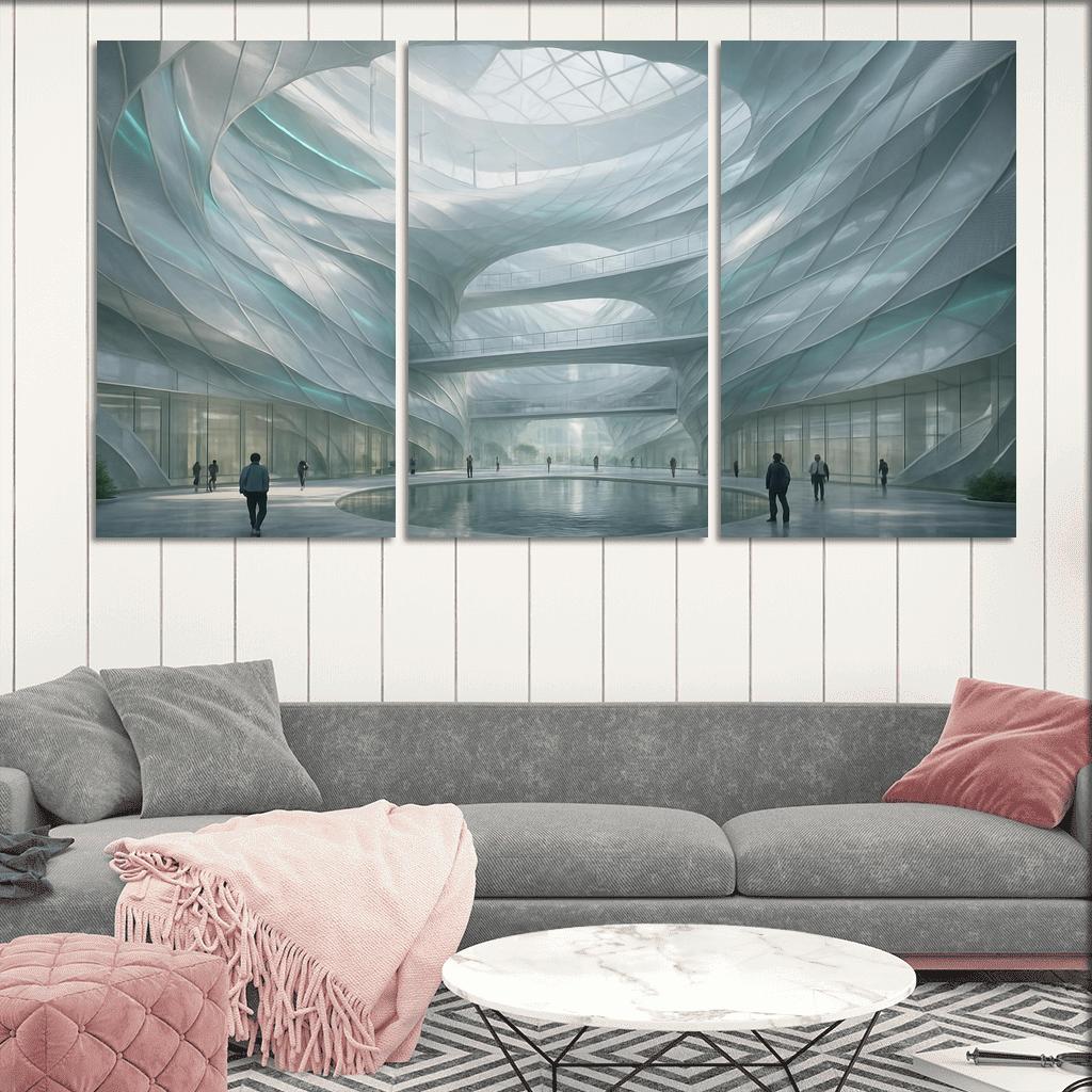 Kinetic Wind Veil Atrium decor