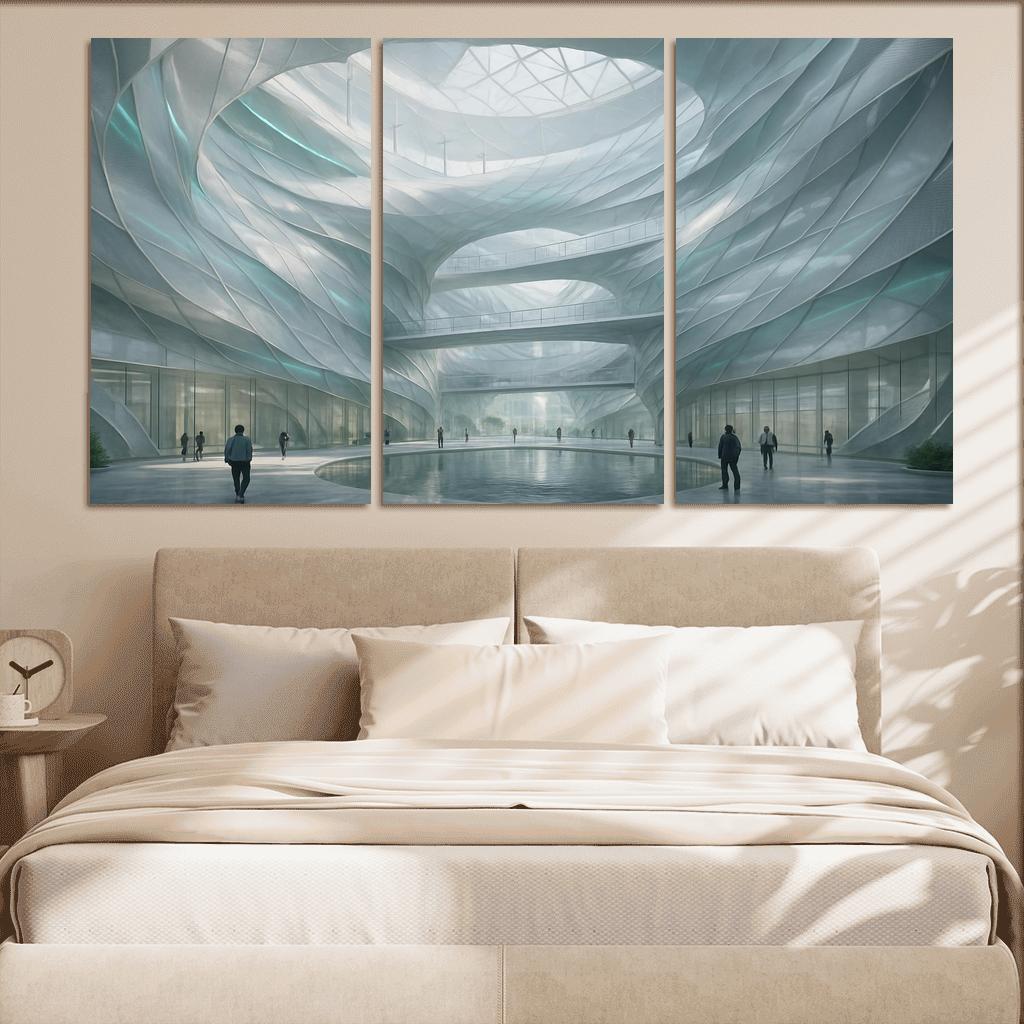 Kinetic Wind Veil Atrium decor