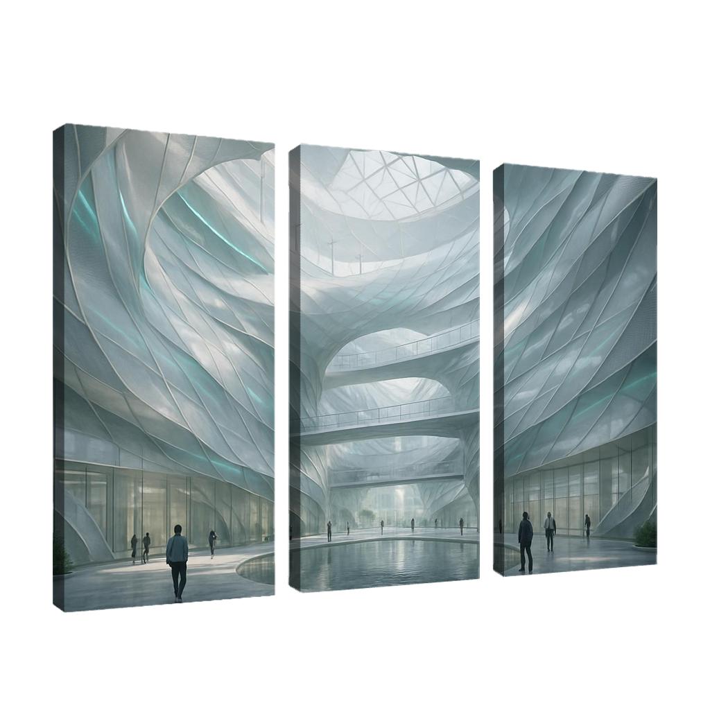Kinetic Wind Veil Atrium decor