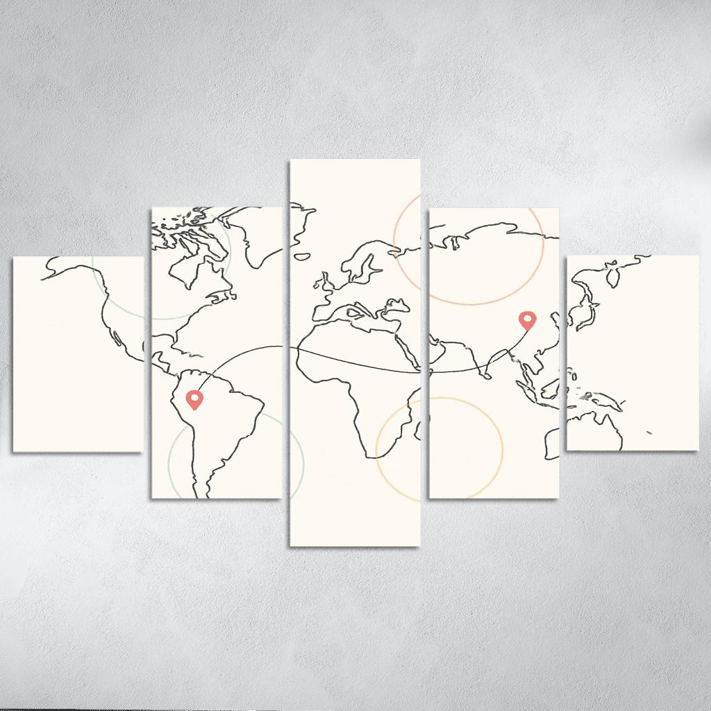 Passport Stamps Of The Sky Sea abstract paintings frame