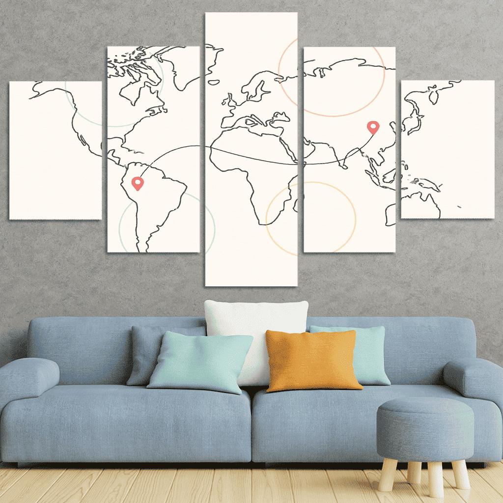 Passport Stamps Of The Sky Sea abstract paintings frame