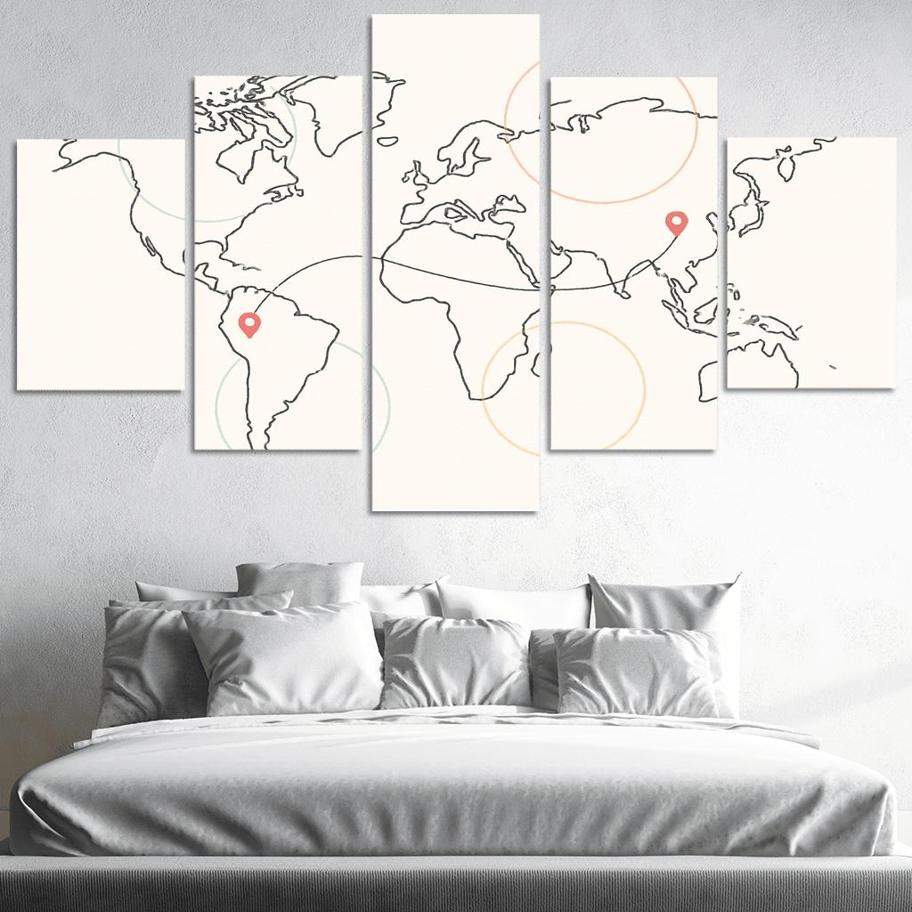 Passport Stamps Of The Sky Sea abstract paintings frame