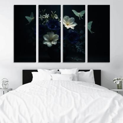 Nocturne Botanicals Moonlit Moths And Night Blooms abstract paintings frame