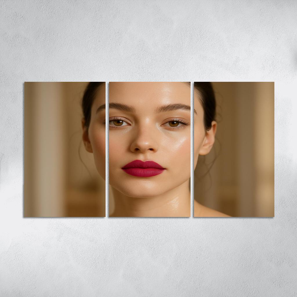 Glass Skin Velvet Lips Contrast Look framed paintings