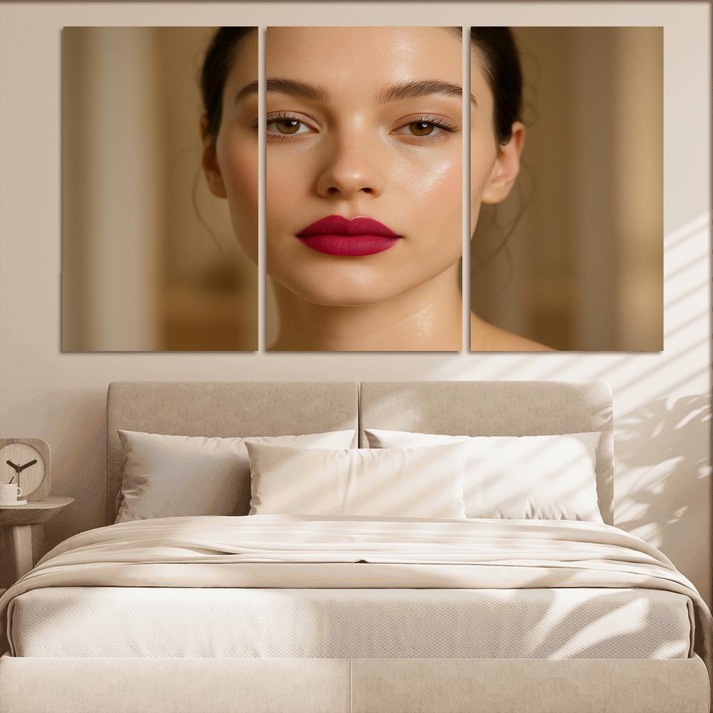 Glass Skin Velvet Lips Contrast Look framed paintings