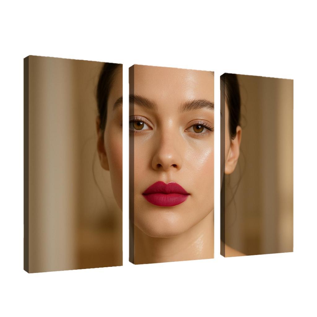 Glass Skin Velvet Lips Contrast Look framed paintings