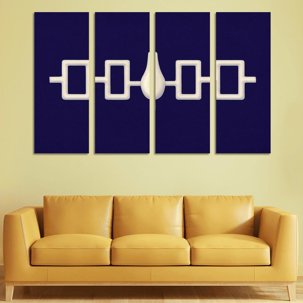 Hiawatha Wampum Symbol The Flag Of The Iroquois Confederacy wall decor