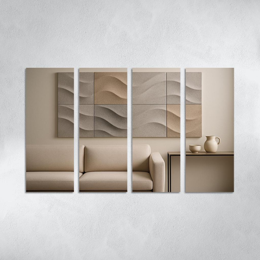 Sculptural Acoustic Felt Wall Panels In Soft Relief framed paintings