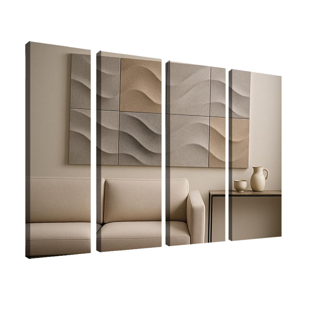 Sculptural Acoustic Felt Wall Panels In Soft Relief framed paintings