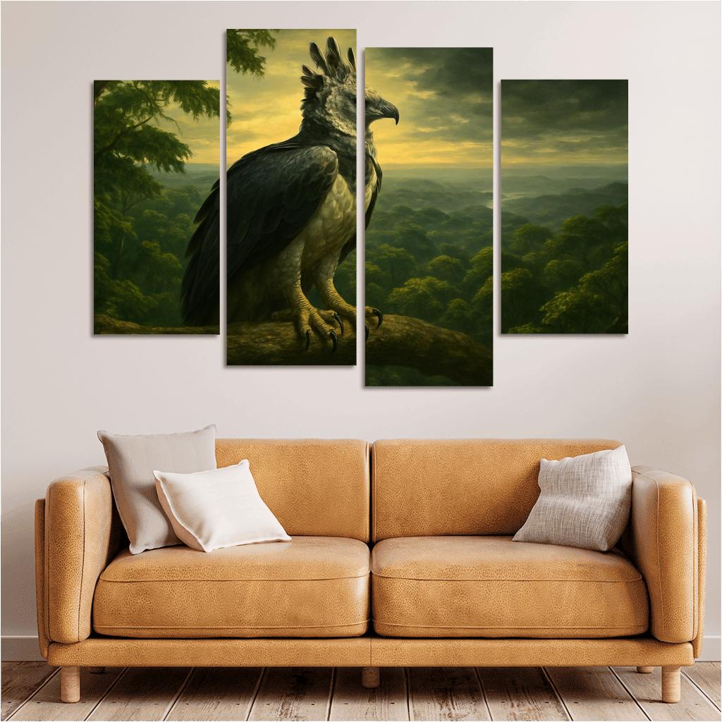 The Regal Harpy Eagle Above The Amazon Canopy oil paintings frame
