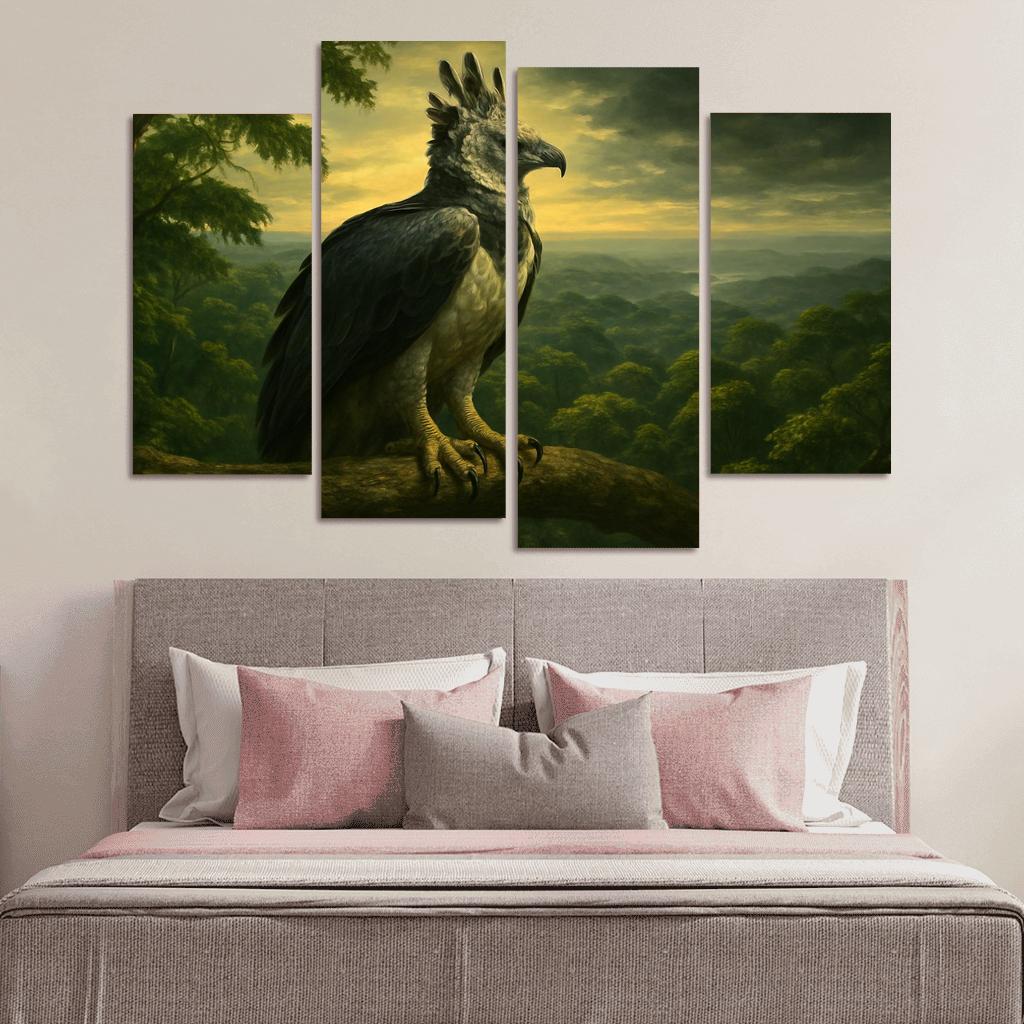 The Regal Harpy Eagle Above The Amazon Canopy oil paintings frame