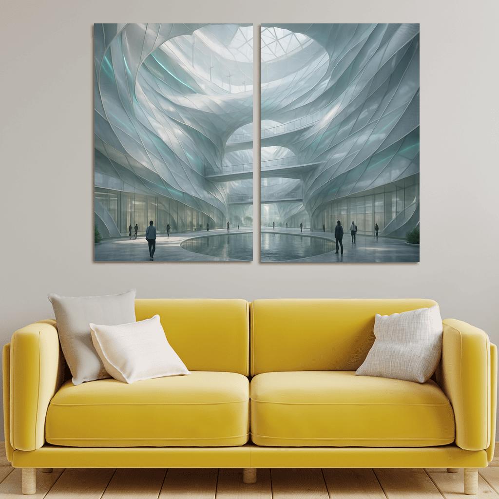 Kinetic Wind Veil Atrium decor