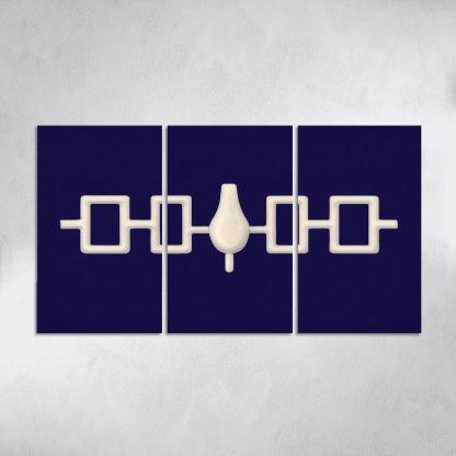 Hiawatha Wampum Symbol The Flag Of The Iroquois Confederacy wall decor