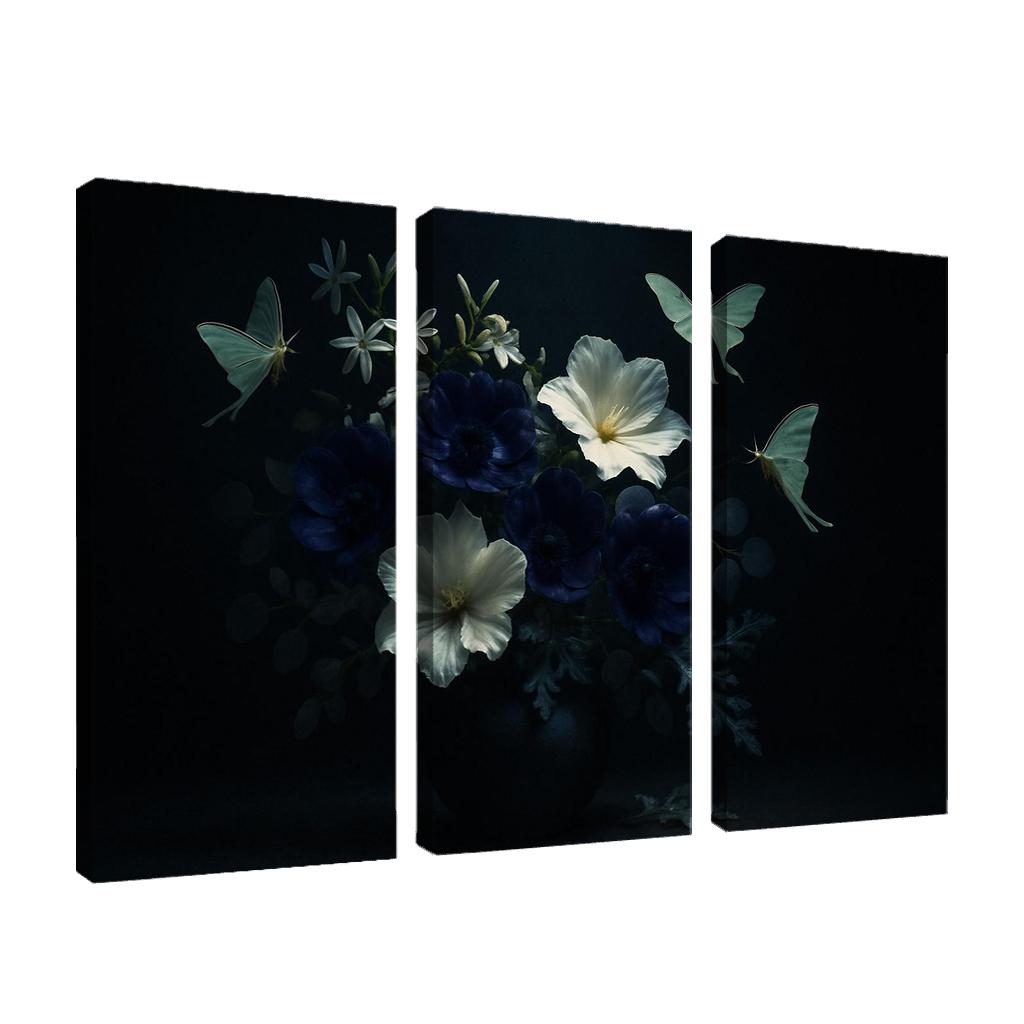 Nocturne Botanicals Moonlit Moths And Night Blooms abstract paintings frame